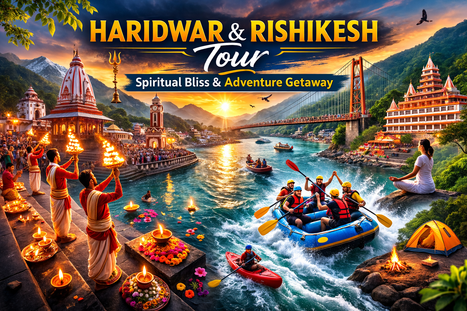 Haridwar and Rishikesh Tour – Spiritual & Adventure Package by My Trip Baba