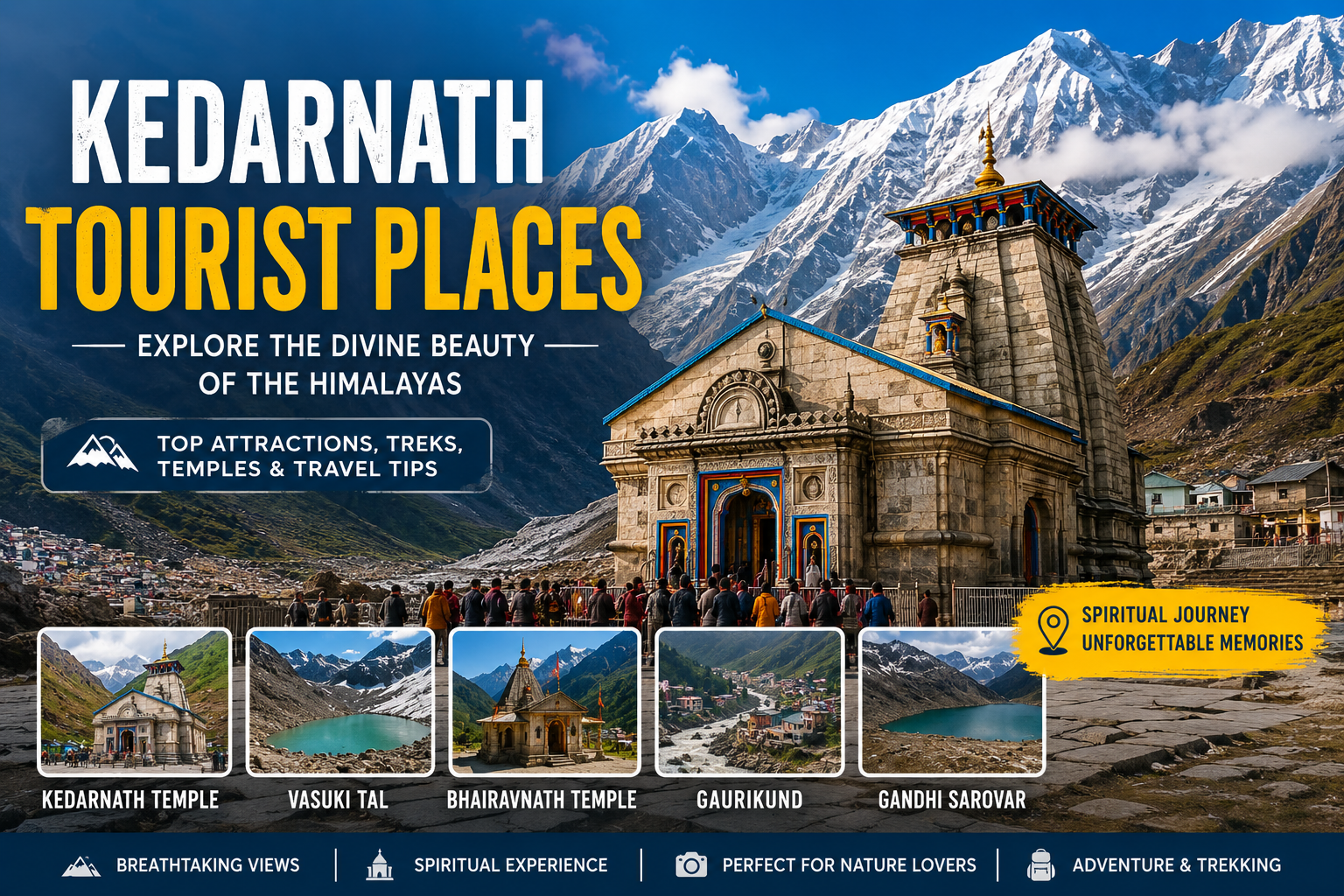 Kedarnath Tourist Places 2026 – Best Attractions to Visit Near Kedarnath | My Trip Baba