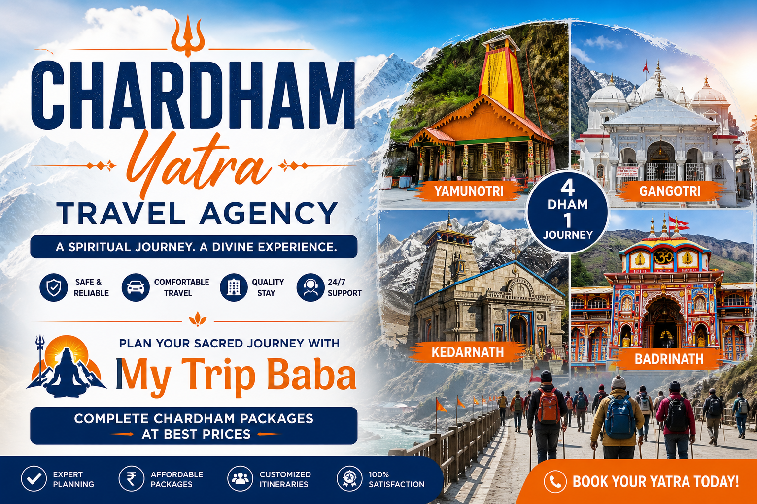 Chardham Yatra Travel Agency – Complete Guide to a Divine Journey with My Trip Baba