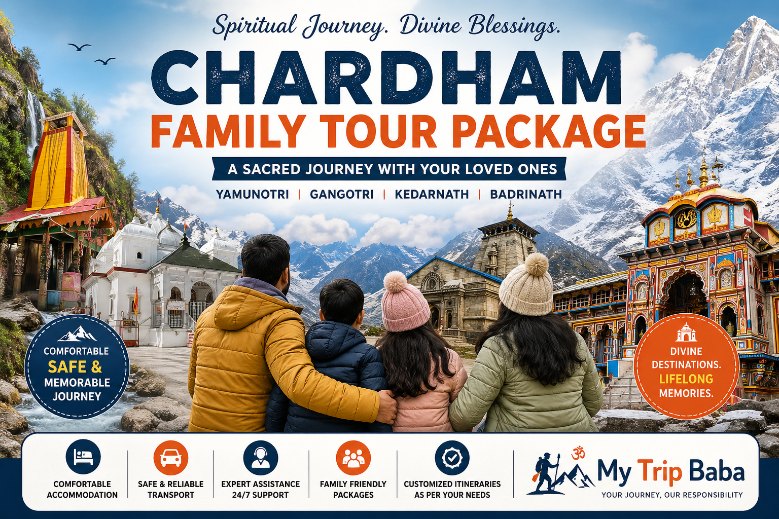 Chardham Family Tour Package | Best Family Pilgrimage with My Trip Baba