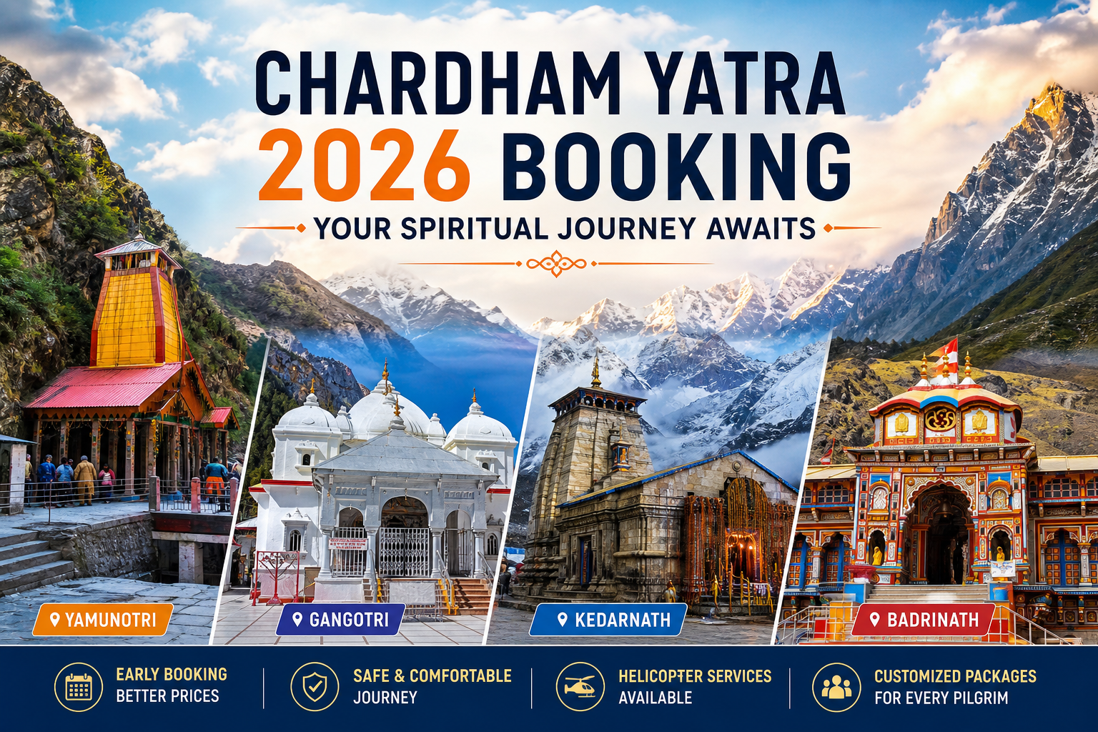 Chardham Yatra 2026 Booking – Complete Guide to Plan Your Spiritual Journey