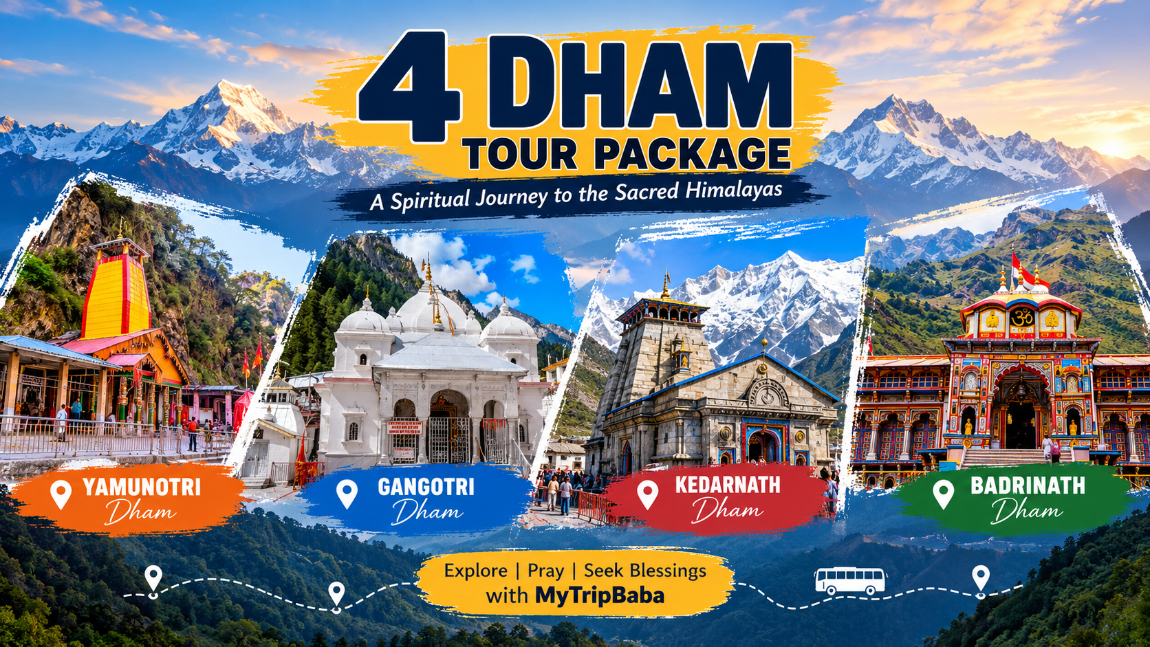 4 Dham Tour Package: Itinerary, Cost & Travel Guide