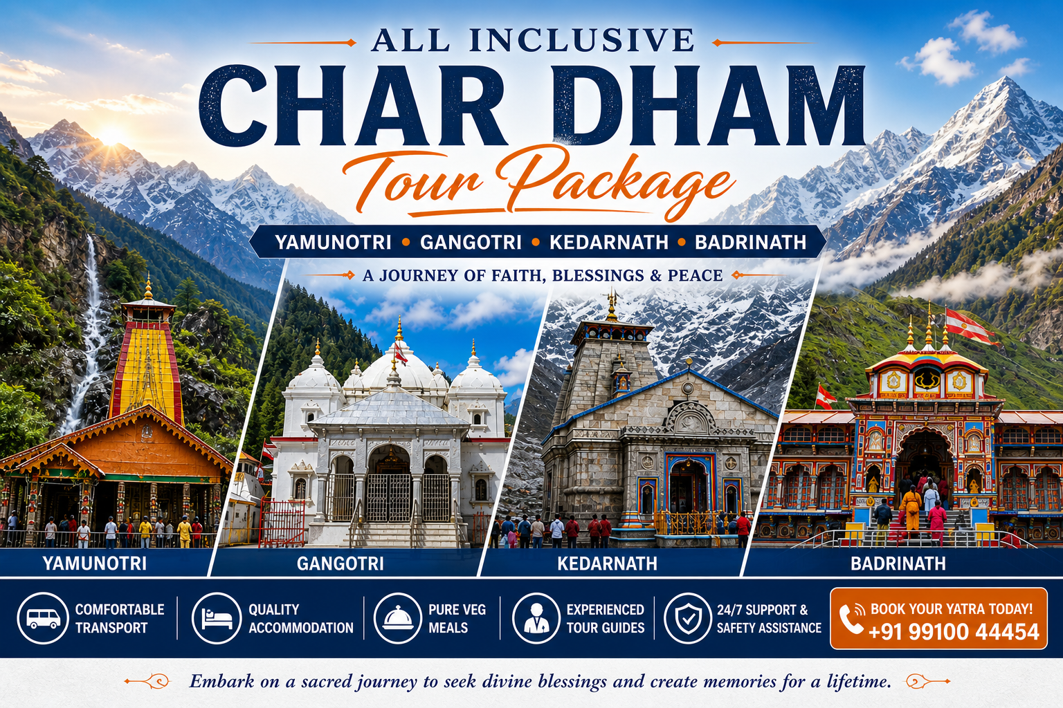 All Inclusive Char Dham Tour Package | My Trip Baba 2026 Pilgrimage Tours