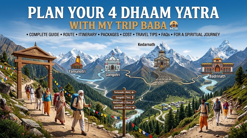 4 Dhaam Yatra Package 2026 | Complete Travel Guide | My Trip Baba